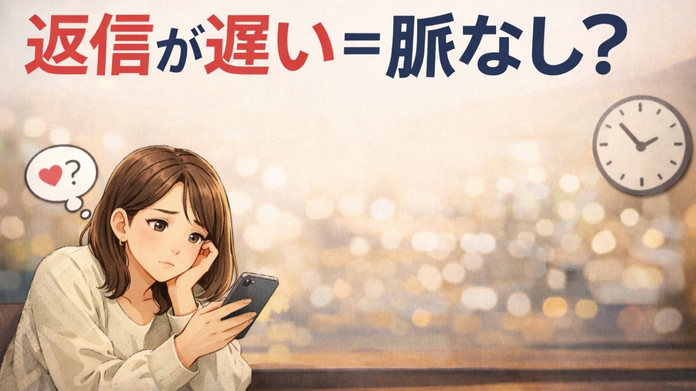 返信が遅い＝脈なし？30代婚活で「判断していい遅さ・ダメな遅さ」
